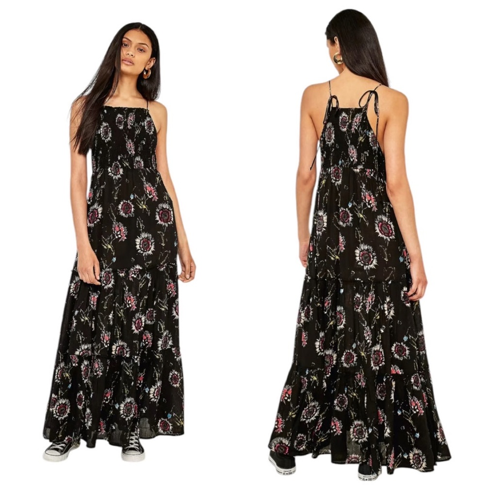 Floral Black Maxi Dress
